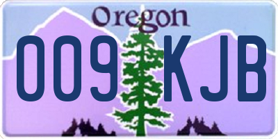 OR license plate 009KJB