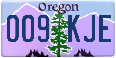 OR license plate 009KJE