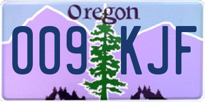 OR license plate 009KJF