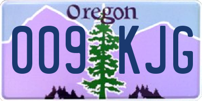 OR license plate 009KJG