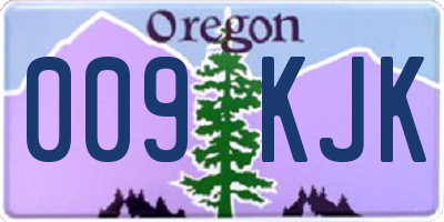OR license plate 009KJK