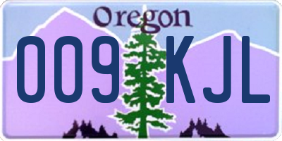 OR license plate 009KJL