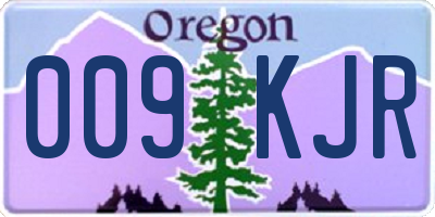 OR license plate 009KJR