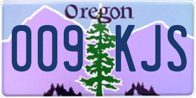OR license plate 009KJS