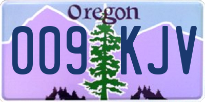 OR license plate 009KJV
