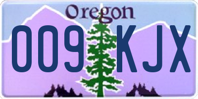 OR license plate 009KJX
