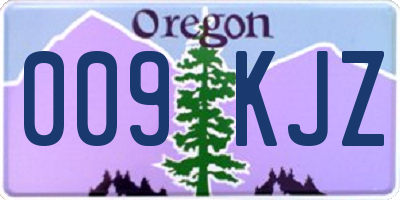 OR license plate 009KJZ