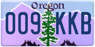 OR license plate 009KKB