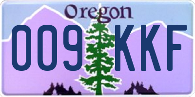 OR license plate 009KKF