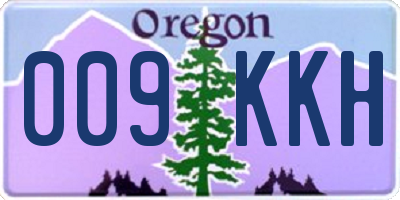OR license plate 009KKH