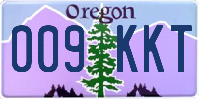 OR license plate 009KKT