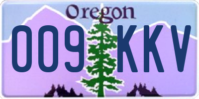 OR license plate 009KKV
