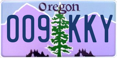 OR license plate 009KKY