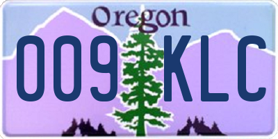 OR license plate 009KLC