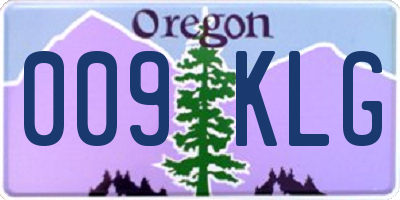 OR license plate 009KLG