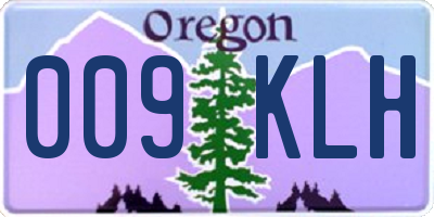 OR license plate 009KLH