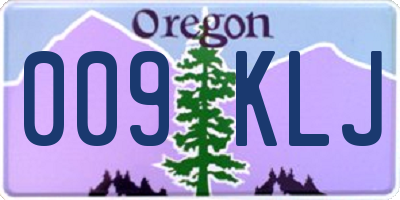 OR license plate 009KLJ
