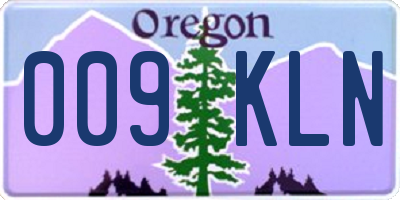 OR license plate 009KLN