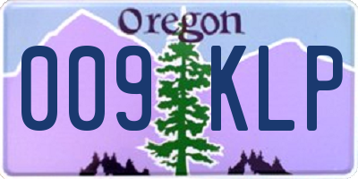 OR license plate 009KLP