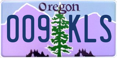 OR license plate 009KLS