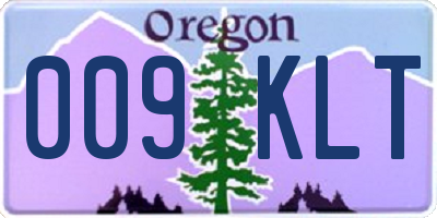 OR license plate 009KLT