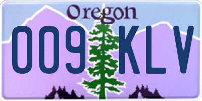 OR license plate 009KLV