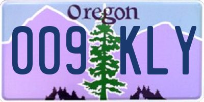 OR license plate 009KLY