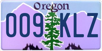OR license plate 009KLZ
