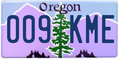 OR license plate 009KME