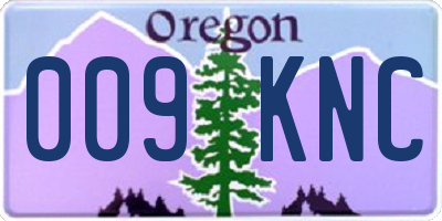 OR license plate 009KNC