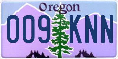 OR license plate 009KNN