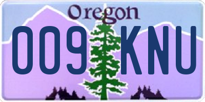 OR license plate 009KNU