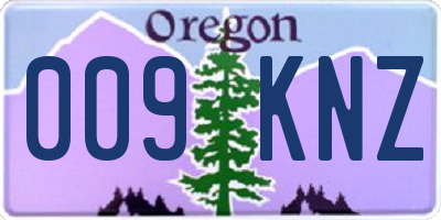 OR license plate 009KNZ
