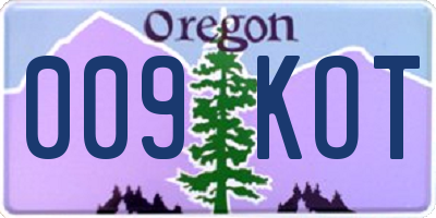 OR license plate 009KOT