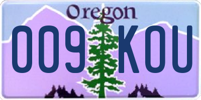 OR license plate 009KOU