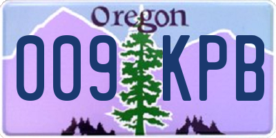 OR license plate 009KPB