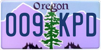 OR license plate 009KPD