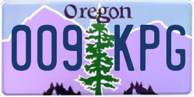 OR license plate 009KPG