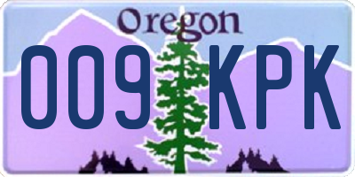OR license plate 009KPK
