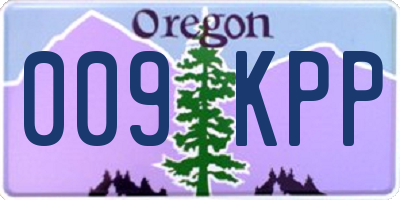 OR license plate 009KPP