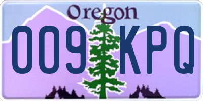 OR license plate 009KPQ