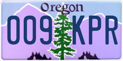 OR license plate 009KPR