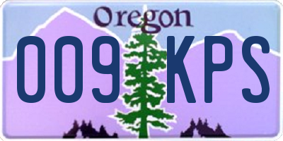 OR license plate 009KPS