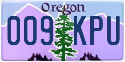 OR license plate 009KPU