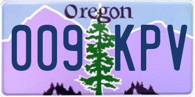 OR license plate 009KPV