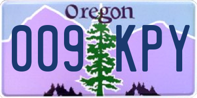 OR license plate 009KPY
