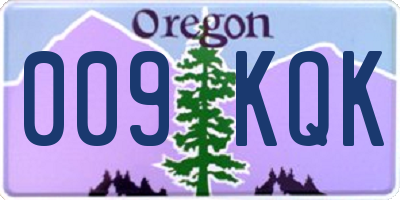 OR license plate 009KQK