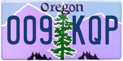 OR license plate 009KQP