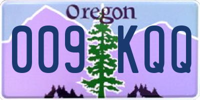 OR license plate 009KQQ