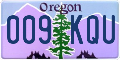 OR license plate 009KQU